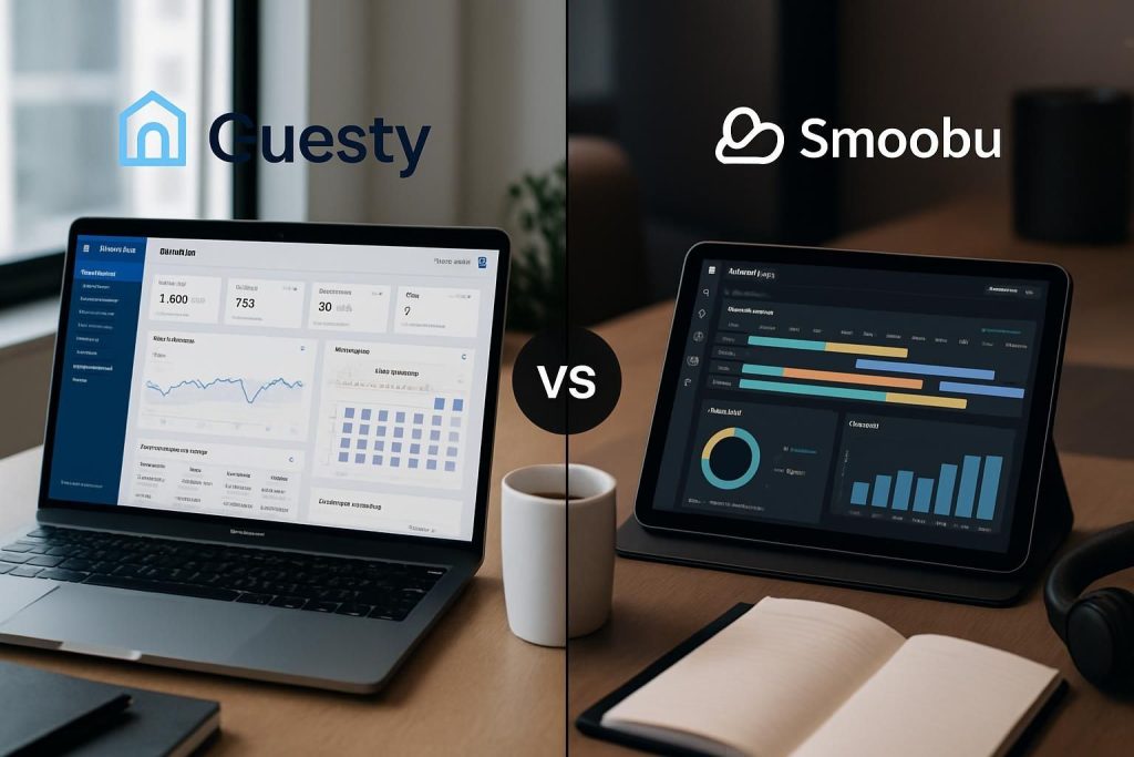 Explore an in-depth comparison of Guesty vs Smoobu for 2025, analyzing features, pricing, and usability to help you choose the best property management software.